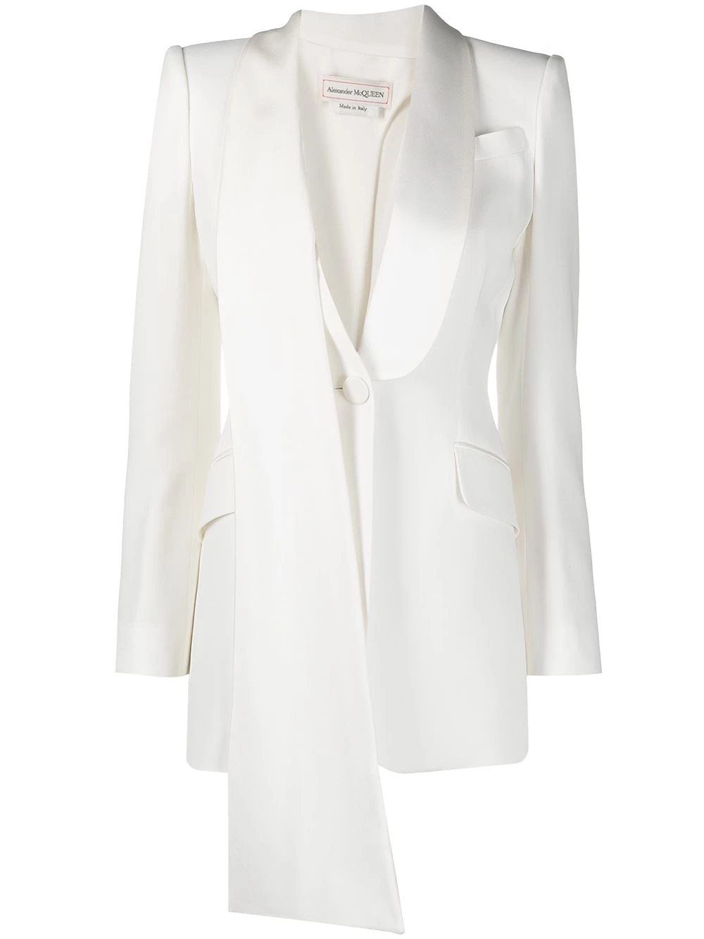 Deals ⭐ Alexander McQueen Asymmetric draped detail blazer ✨ 1 Alexander McQueen asymmetric draped detail blazer