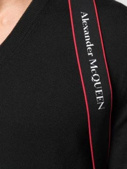 Wholesale ❤️ Alexander McQueen Logo strap V neck pullover ⭐ 9 Alexander McQueen logo strap V-neck pullover