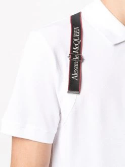 Alexander McQueen logo harness polo shirt