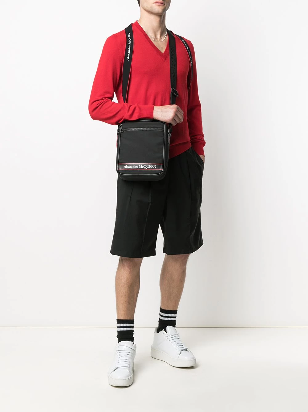 Deals ๐ฏ Alexander McQueen Logo strap V neck jumper ๐ฅฐ 2 Alexander McQueen logo strap V-neck jumper