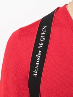 Deals ๐ฏ Alexander McQueen Logo strap V neck jumper ๐ฅฐ 9 Alexander McQueen logo strap V-neck jumper