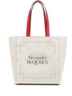 Alexander McQueen Signature debossed-logo tote bag