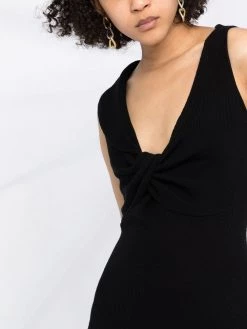 Alexander McQueen asymmetric neck knitted dress