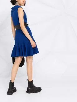 Alexander McQueen knotted asymmetric neckline dress