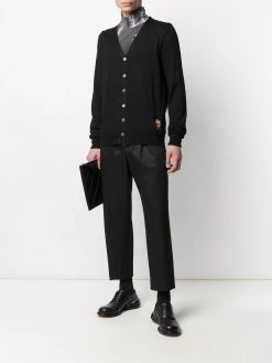 Alexander McQueen skull-intarsia cashmere cardigan
