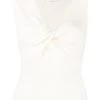 Alexander McQueen twist-front knitted top