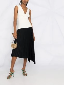 Alexander McQueen twist-front knitted top