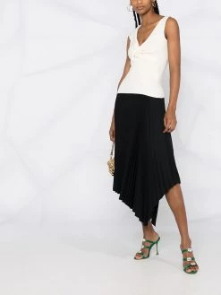 Alexander McQueen twist-front knitted top