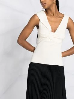 Alexander McQueen twist-front knitted top