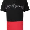 Alexander McQueen colour block logo print T-shirt