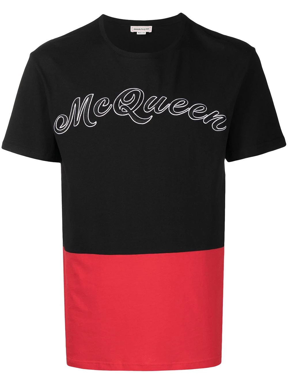 Cheapest ๐ Alexander McQueen Colour block logo print T ๐ shirt โจ 1 Alexander McQueen colour block logo print T-shirt