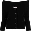 Alexander McQueen cold-shoulder cashmere knitted cardigan