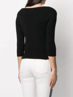 Alexander McQueen cold-shoulder cashmere knitted cardigan