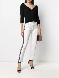 Alexander McQueen cold-shoulder cashmere knitted cardigan