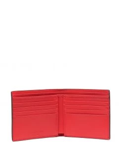 Alexander McQueen stud-embellished logo-print wallet