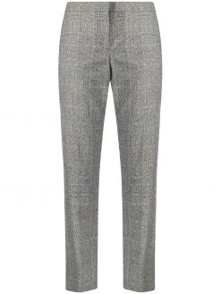 Alexander McQueen check print cropped trousers