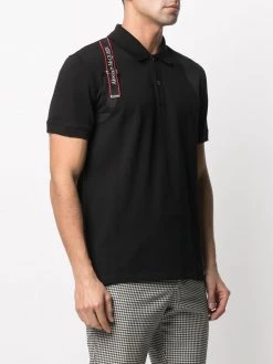 Alexander McQueen logo tape polo shirt