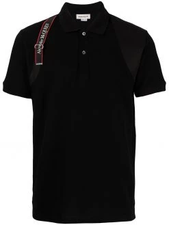 Alexander McQueen logo tape polo shirt