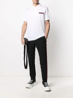 Alexander McQueen logo patch cotton polo shirt