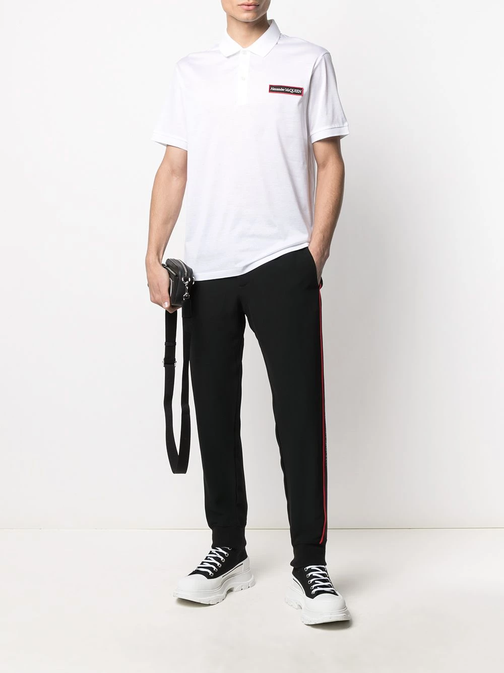 Promo ๐ Alexander McQueen Logo patch cotton polo ๐ shirt ๐ 2 Alexander McQueen logo patch cotton polo shirt
