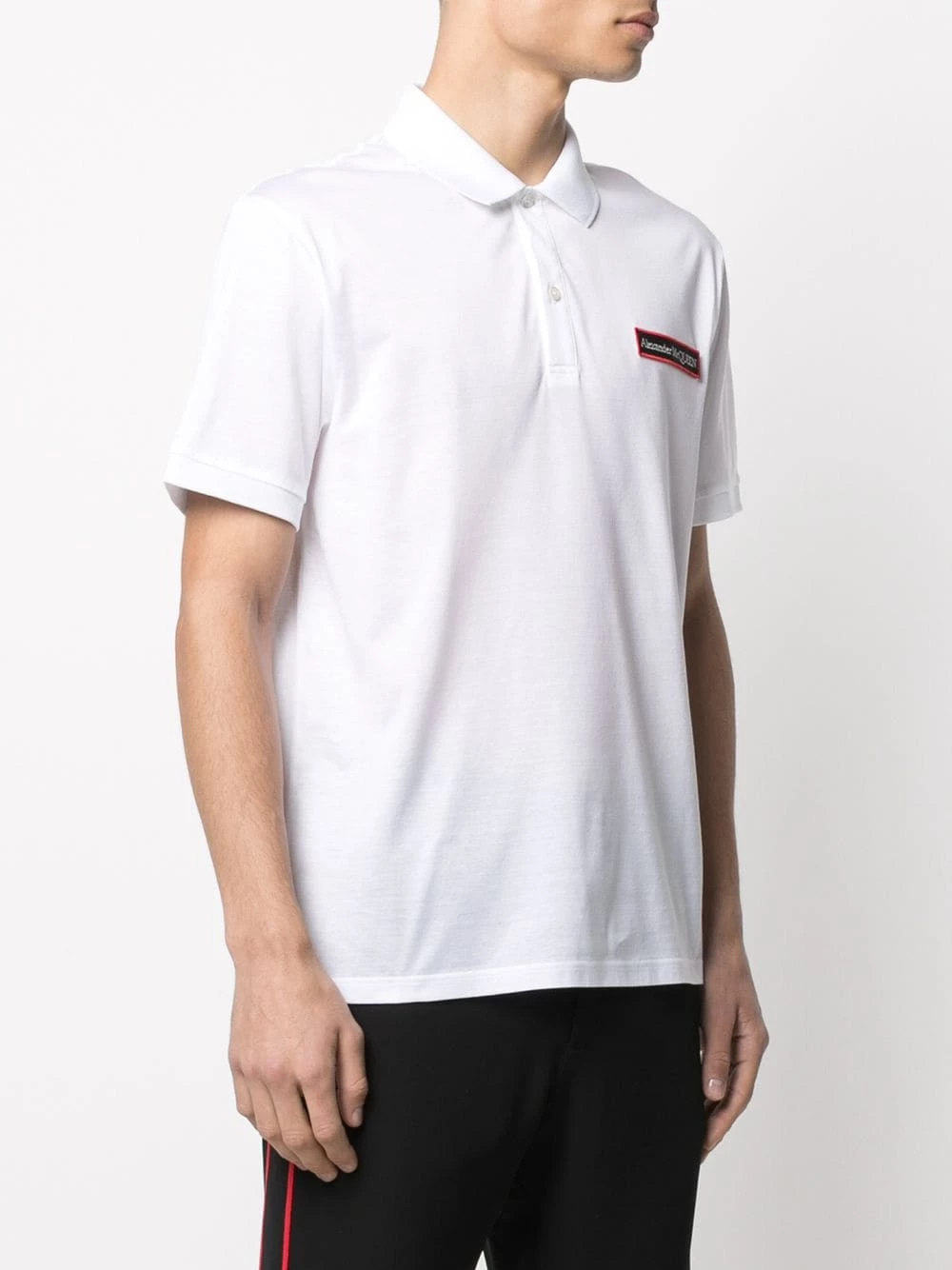 Promo ๐ Alexander McQueen Logo patch cotton polo ๐ shirt ๐ 3 Alexander McQueen logo patch cotton polo shirt