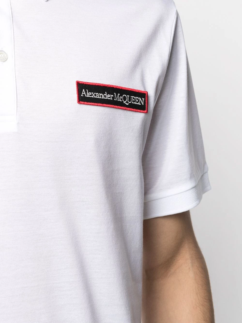 Promo ๐ Alexander McQueen Logo patch cotton polo ๐ shirt ๐ 5 Alexander McQueen logo patch cotton polo shirt