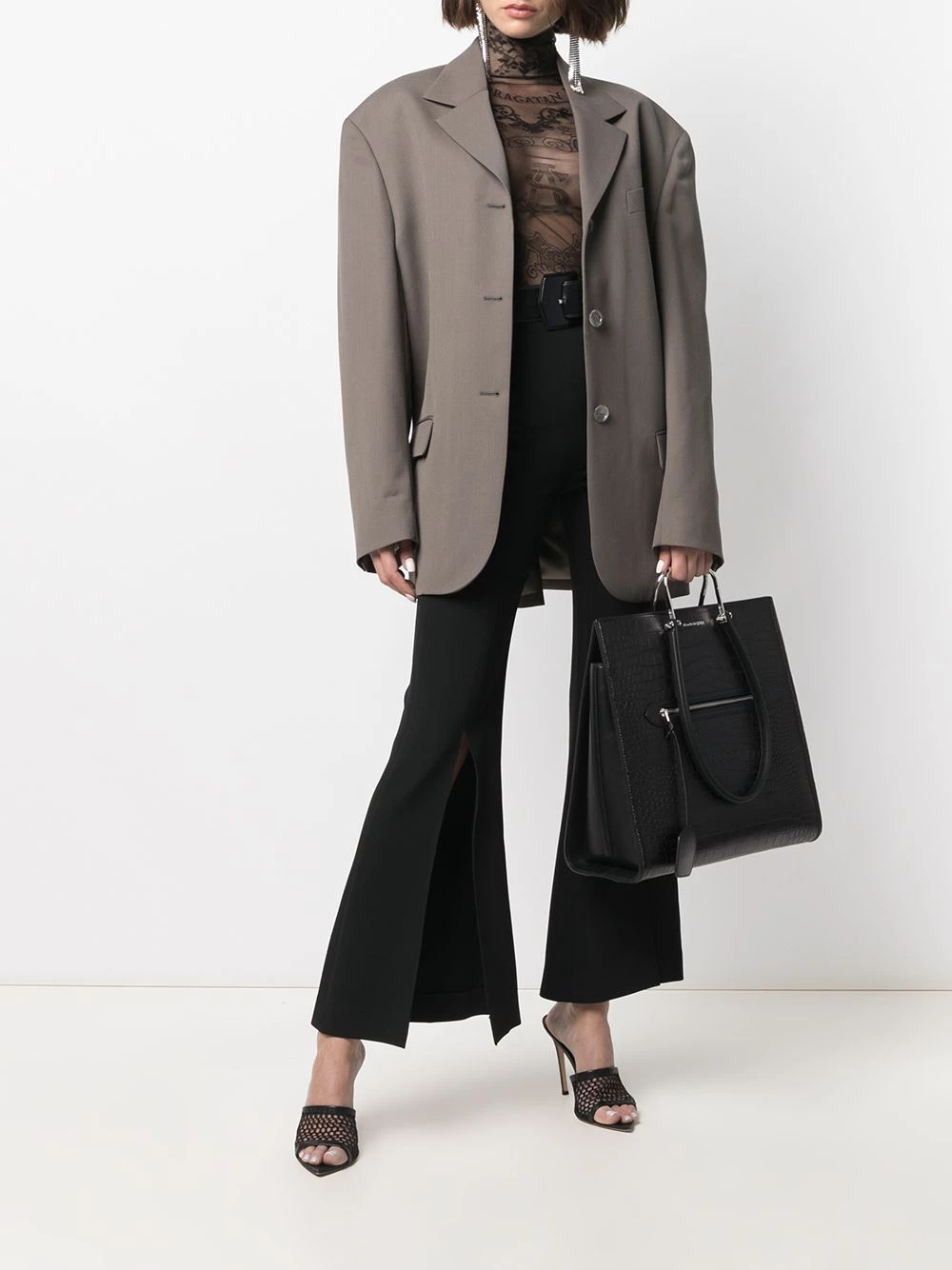 Promo โ๏ธ Alexander McQueen Tall Story crocodile effect tote ๐งจ 2 Alexander McQueen Tall Story crocodile-effect tote