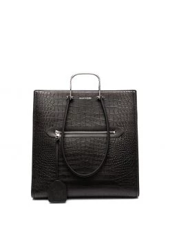 Alexander McQueen Tall Story crocodile-effect tote