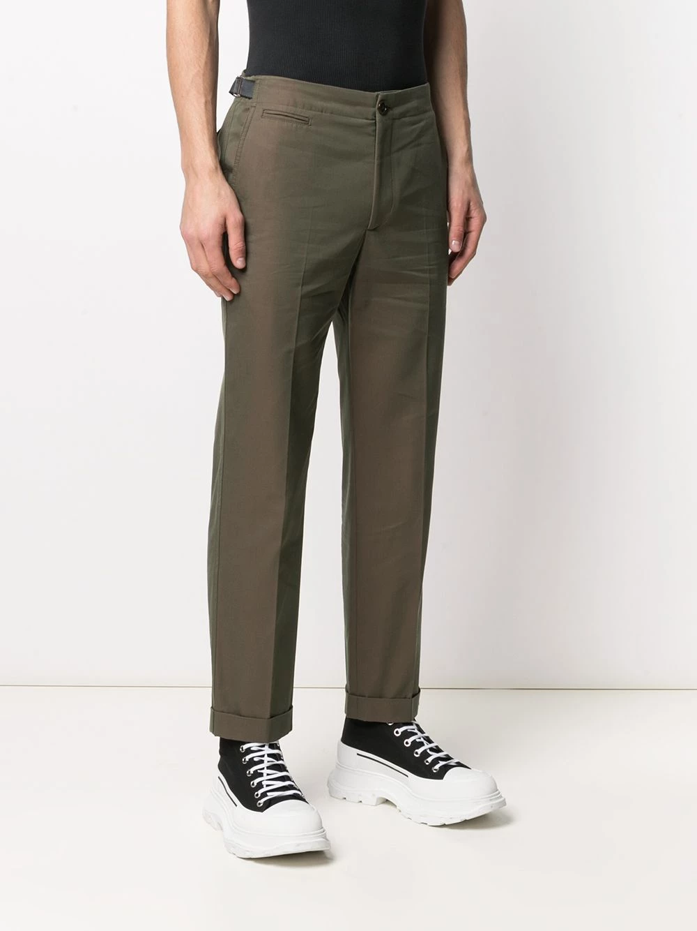Brand new ๐ฅฐ Alexander McQueen Logo tape detail chino trousers ๐ 3 Alexander McQueen logo-tape detail chino trousers