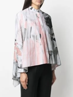 Alexander McQueen rose-print cotton shirt