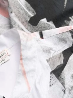 Alexander McQueen rose-print cotton shirt