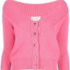 Alexander McQueen cold-shoulder cashmere cardigan