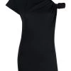 Alexander McQueen twist-detail off-shoulder T-shirt