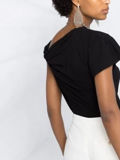 Alexander McQueen twist-detail off-shoulder T-shirt