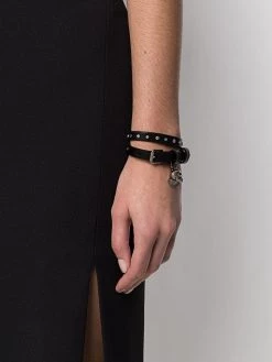 Alexander McQueen skull charm wraparound bracelet