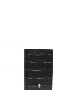 Alexander McQueen croco-embossed card wallet