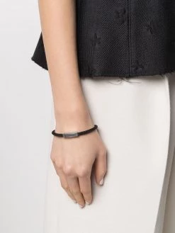 Alexander McQueen logo-engraved plaque bracelet