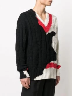 Alexander McQueen patterned intarsia-knit jumper