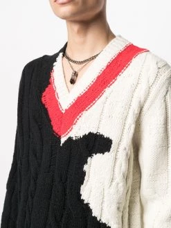 Alexander McQueen patterned intarsia-knit jumper
