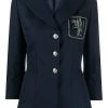 Alexander McQueen embellished logo patch blazer