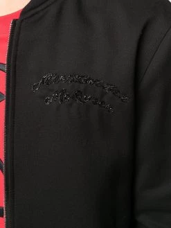 Alexander McQueen embroidered-logo bomber jacket