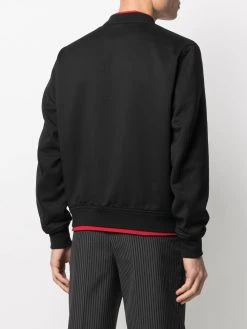 Alexander McQueen embroidered-logo bomber jacket