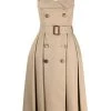 Alexander McQueen sleeveless pleated trench coat
