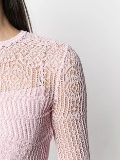 Alexander McQueen crochet long-sleeve top