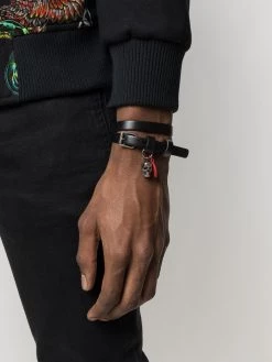 Alexander McQueen skull logo wraparound bracelet