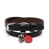Alexander McQueen skull logo wraparound bracelet