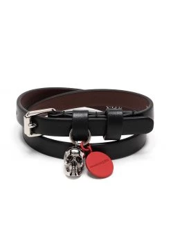 Alexander McQueen skull logo wraparound bracelet