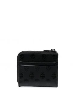 Alexander McQueen monogram-print zip-up wallet