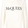 Alexander McQueen logo-embroidered knitted jumper