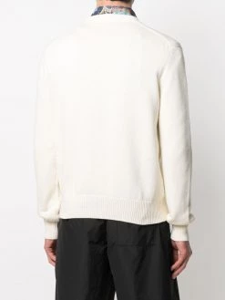 Alexander McQueen logo-embroidered knitted jumper